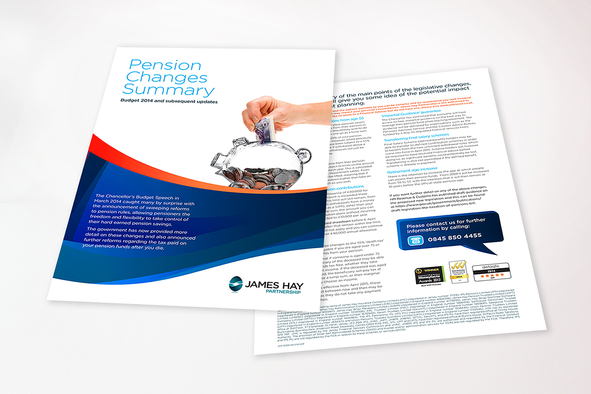 james hay partnership pension charges literature