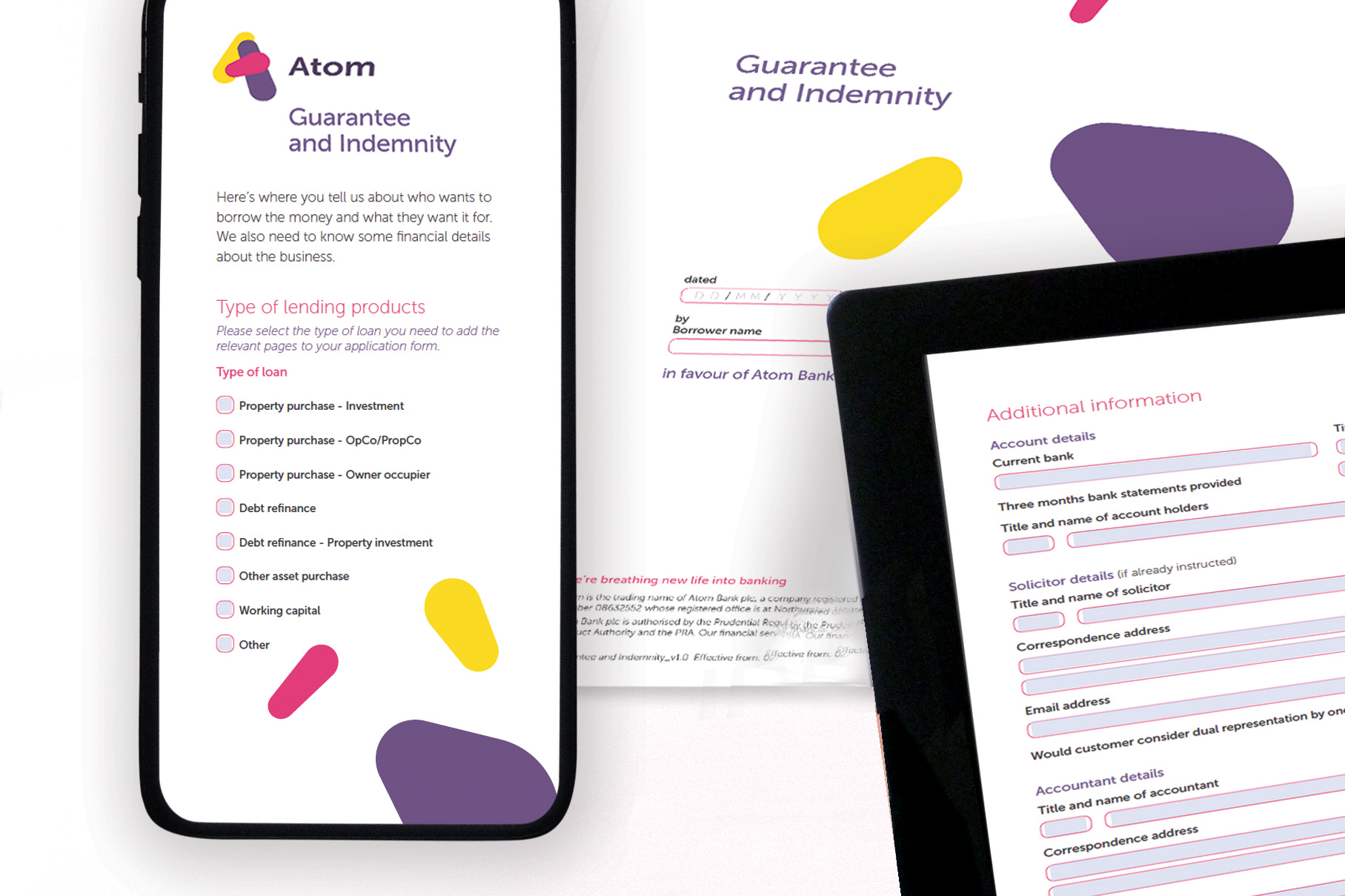 Atom Bank Guarantee Form